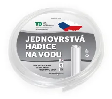 Průhledná jednovrstvá hadice 6x8 mm