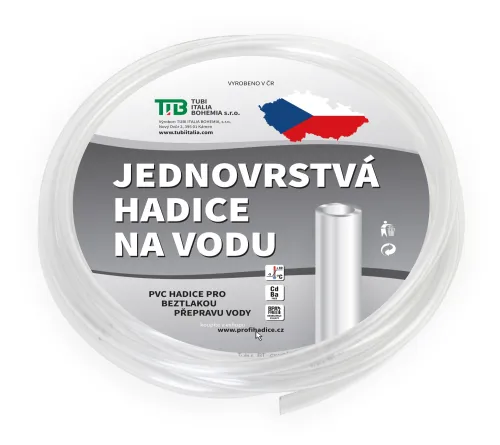 Průhledná jednovrstvá hadice 6x10 mm