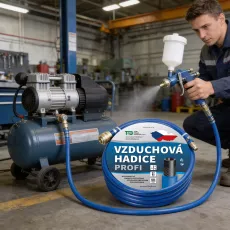 Vzduchová hadice s rychlospojkami modrá 6x12 mm