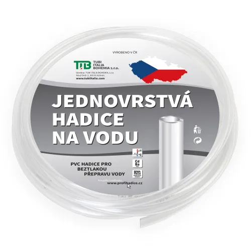 Průhledná jednovrstvá hadice 10x16 mm